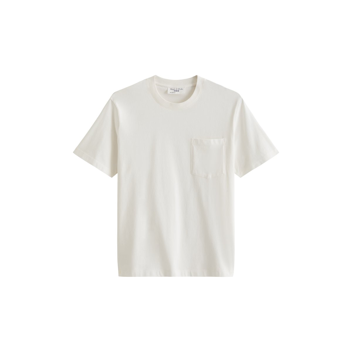T-shirt DfC relaxed avec poche poitrine blanc naturel, MARC O’POLO DENIM