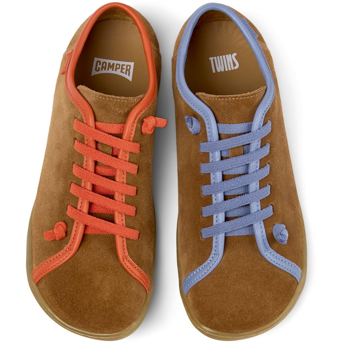 Baskets G3D Peu Cami Twins cuir marron moyen, CAMPER