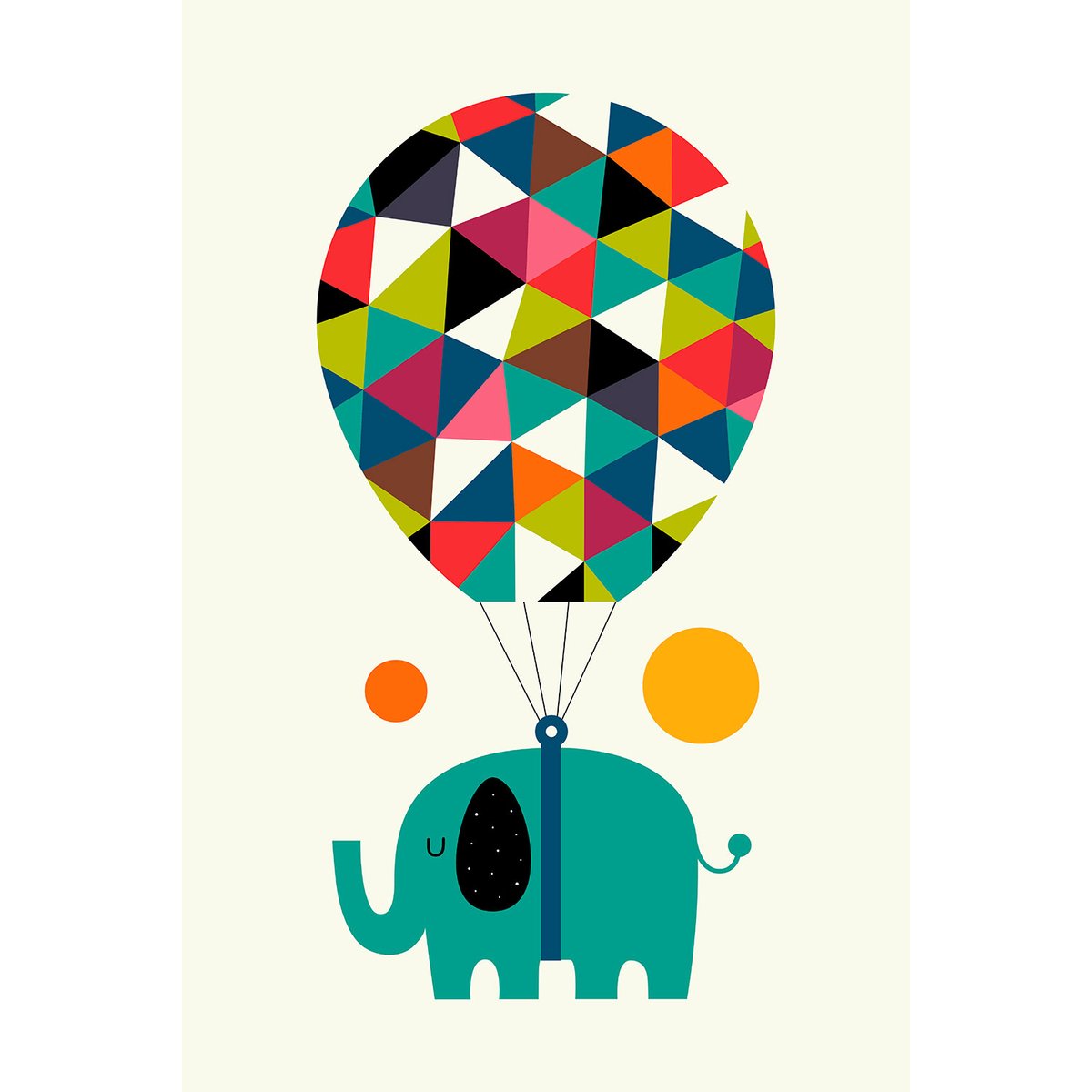 Tableau enfant hot air balloon jumbo toile imprimée, HEXOA