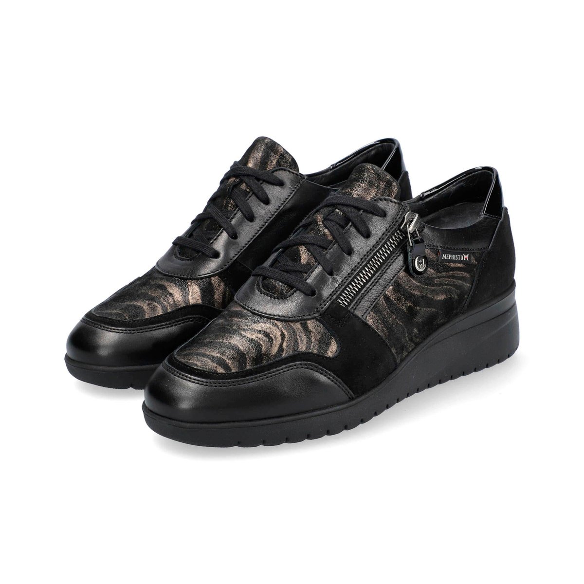 Baskets en cuir IASMINA noir 5138, MEPHISTO