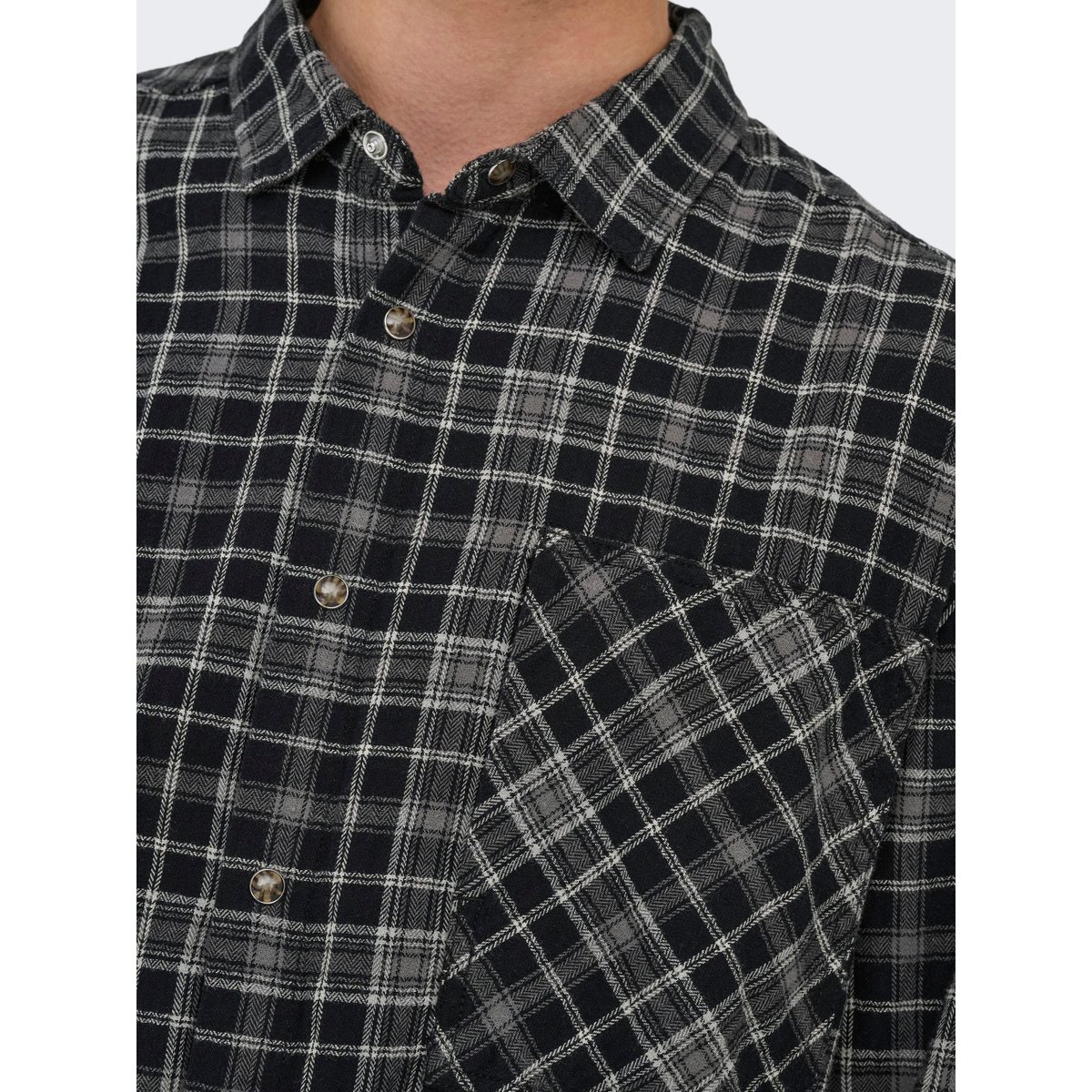Chemise En Flanelle noire - black, ONLY & SONS