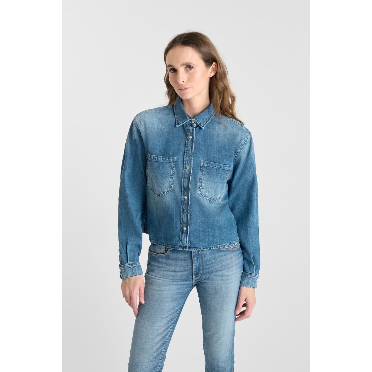 Chemise en jeans HELENA blue, LE TEMPS DES CERISES