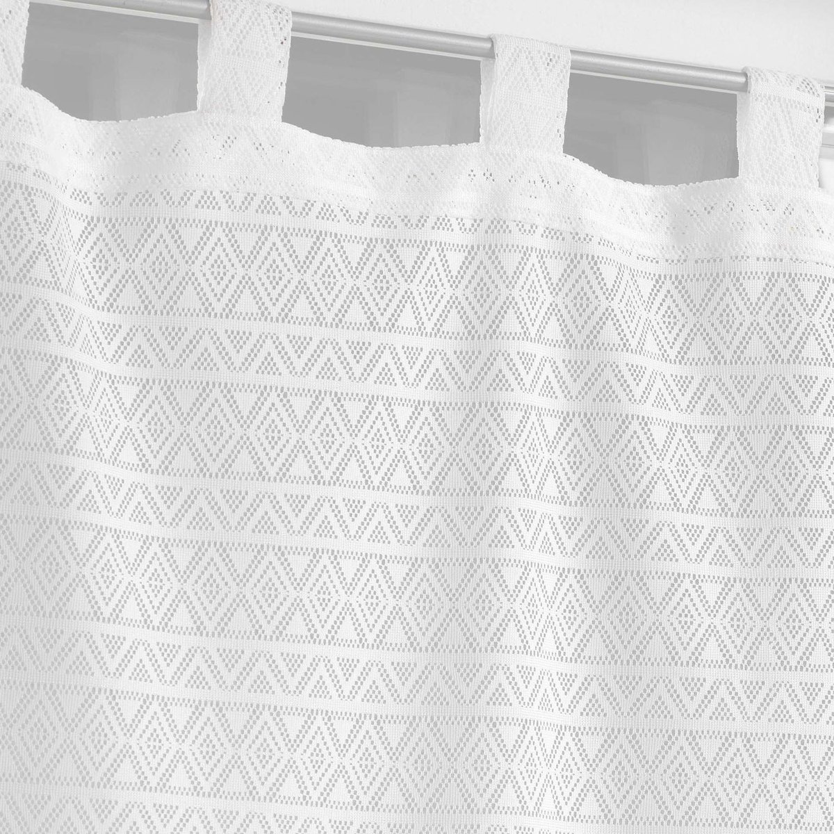 Paire de voilages en maille APOLLINE blanc, TOILINUX