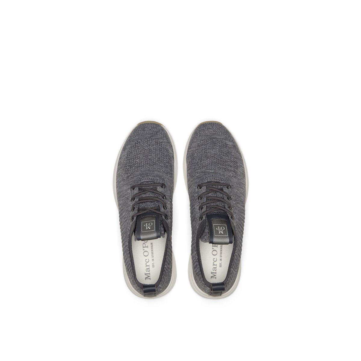 Sneaker modèle Jasper en polyester recyclé gris, MARC O'POLO