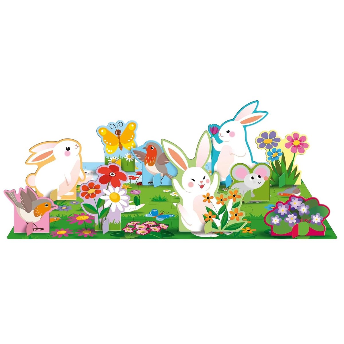 Livre et puzzle Les fleurs vert, SASSI JUNIOR