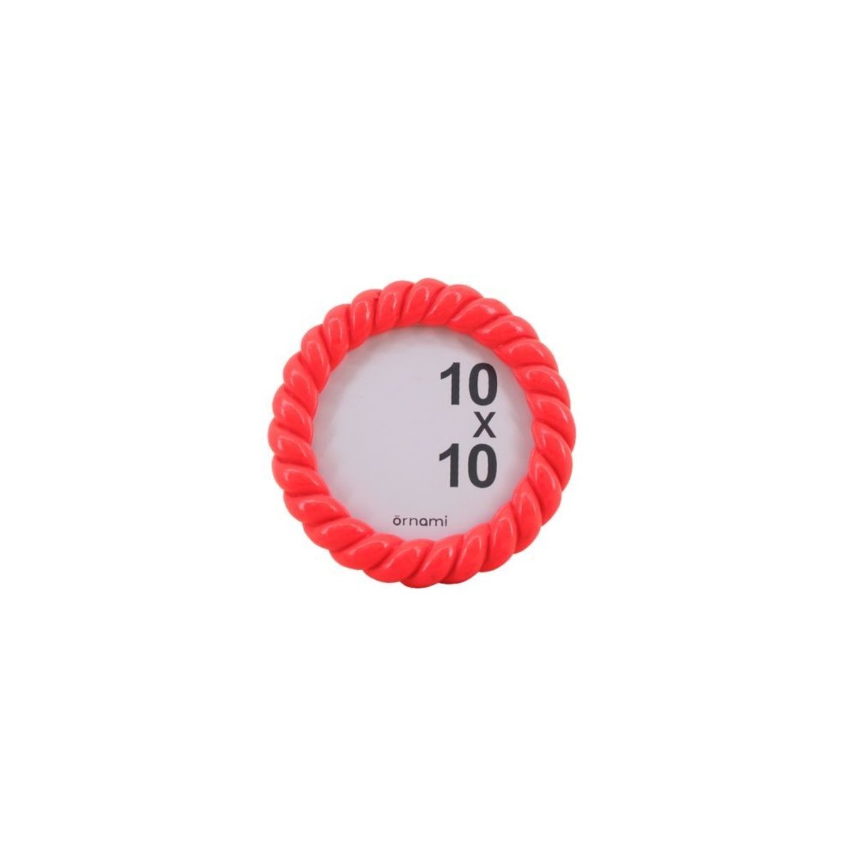 Cadre photo rond torsadé 13,5cm rose, ORNAMI
