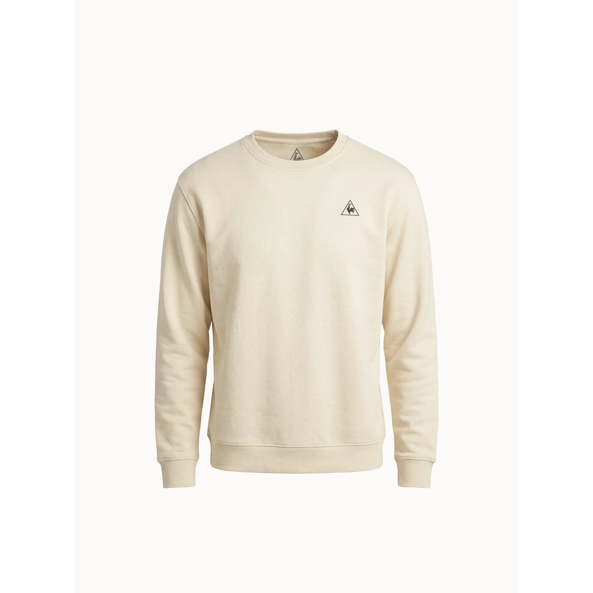 Sweat col rond relax en double face creme, LE COQ SPORTIF
