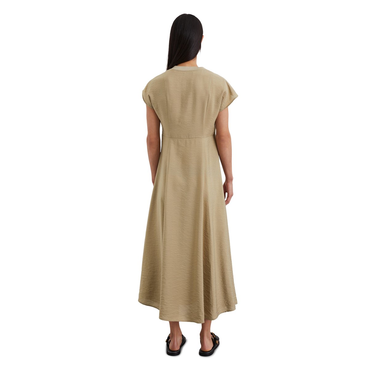 Robe regular en LENZING™ ECOVERO™ beige, MARC O'POLO