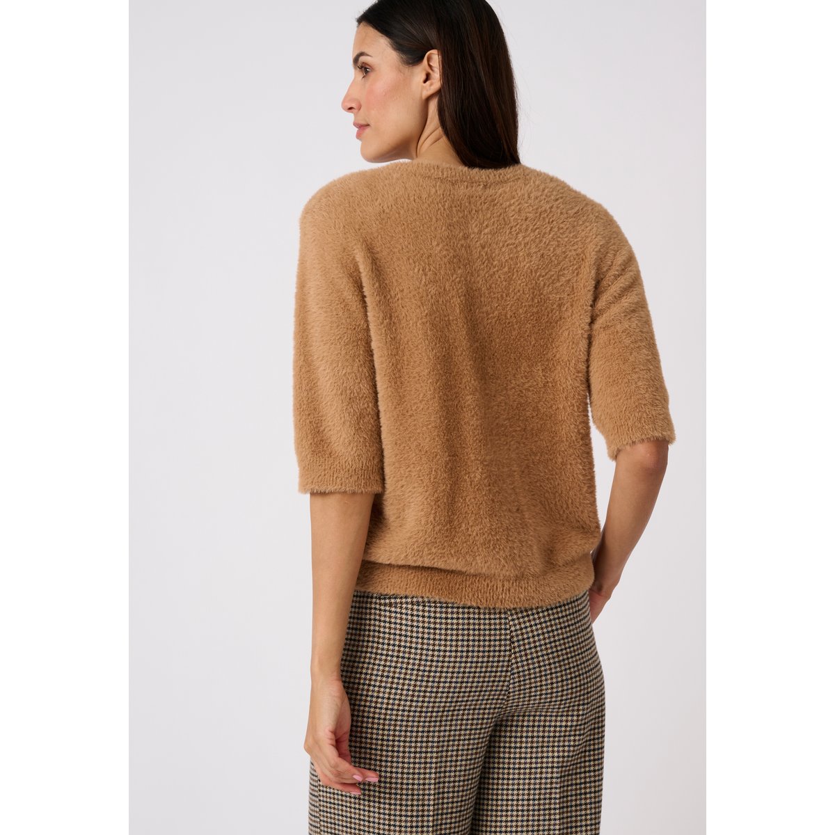 Cardigan maille poilue marron ambre, DAMART