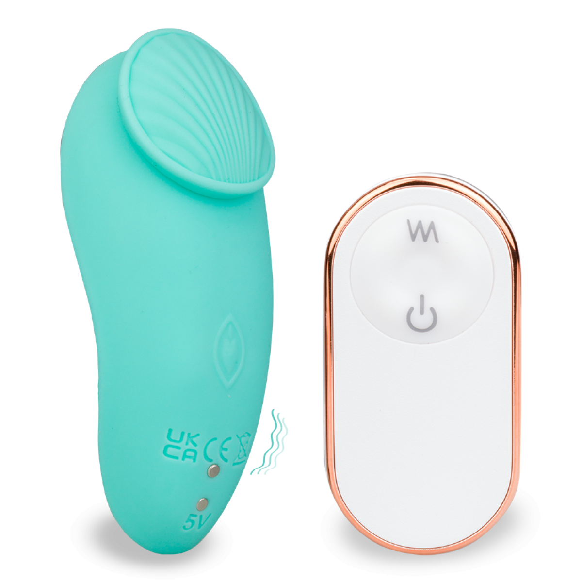 Stimulateur vibromasseur  télécommandé Shadow - Vibromasseur femme et couple turquoise, LOVE AND VIBES