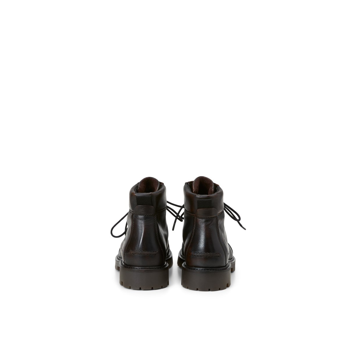 Bottes à lacets, modèle Armin en cuir de vache ciré cognac, MARC O'POLO
