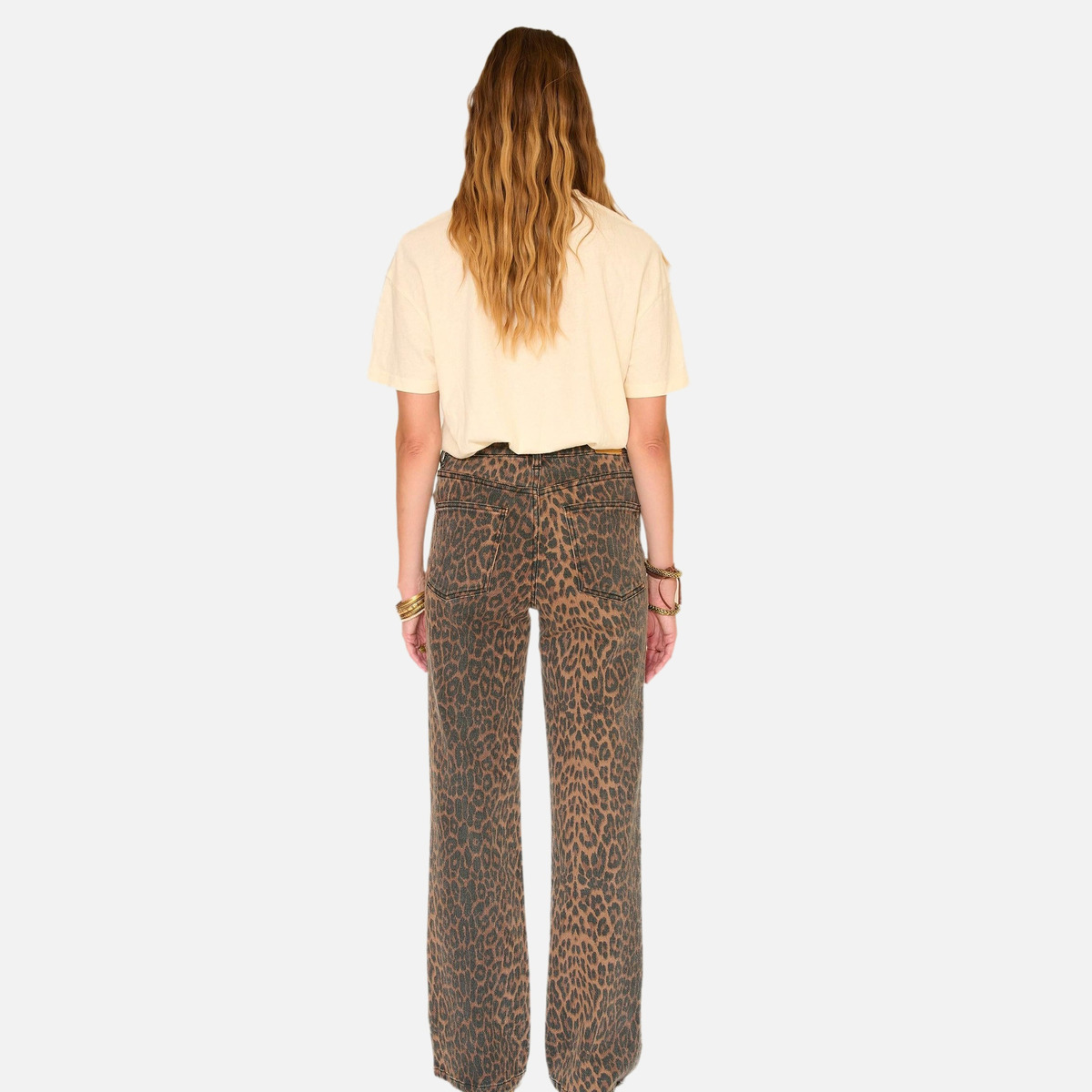 Jean THE JAGGER LEOPARD PRINT 26s chocolat, MKT STUDIO