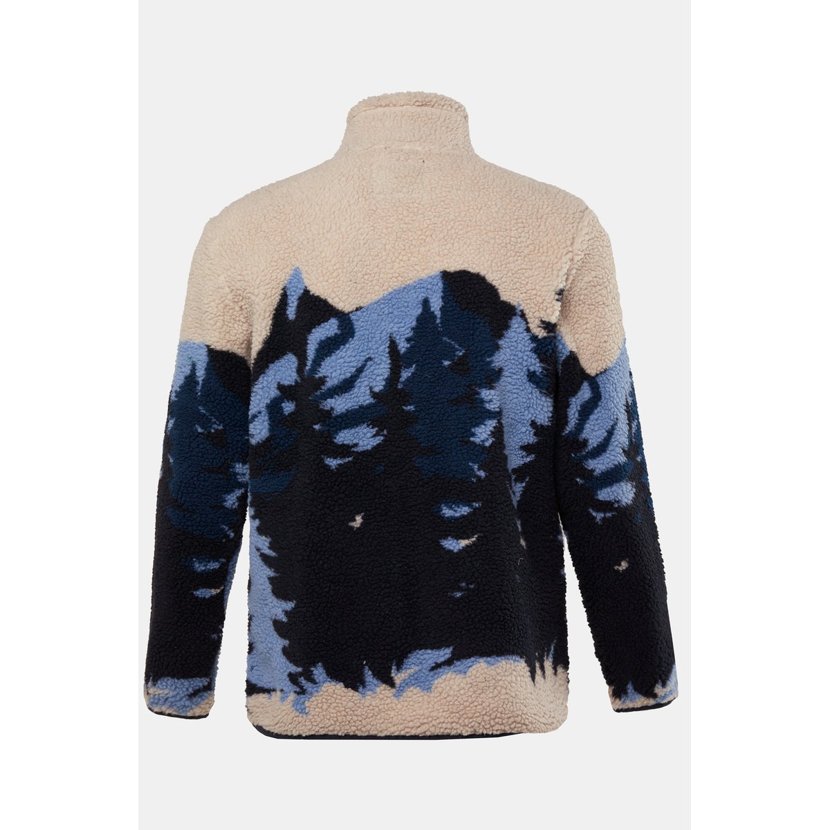 Veste en polaire. Jacquard et col montant. bleu marine, JP1880