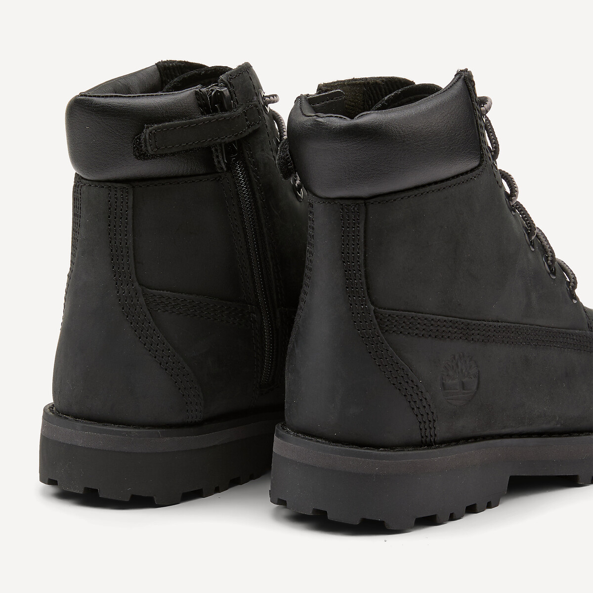 Bottines en cuir, à lacets et zippées, COURMA KID MID LACE noir, TIMBERLAND