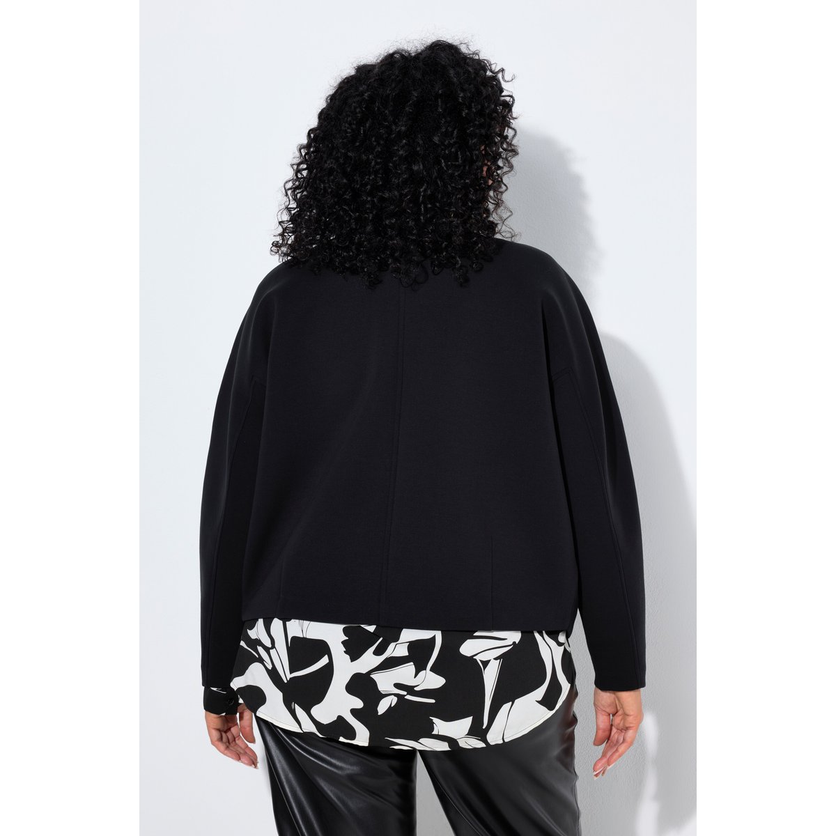Veste point de Rome, coupe oversize noir, ULLA POPKEN