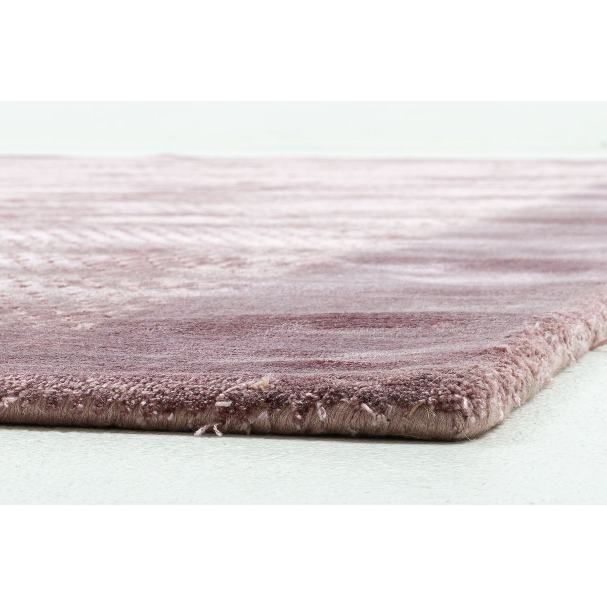 Tapis tufté main en laine vierge rose, THEKO