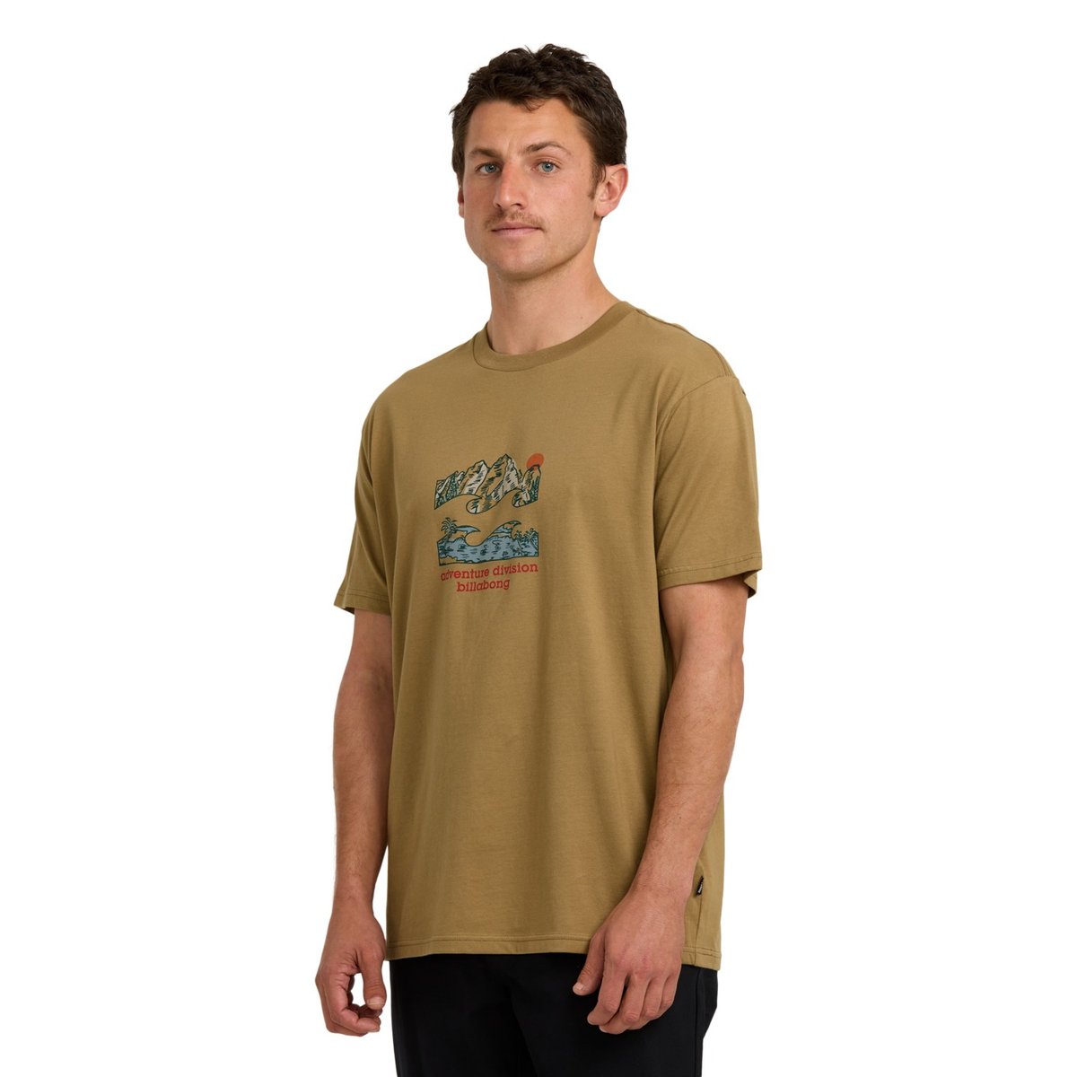T shirt manches courtes GLIMPSE A/DIV marron gravel, BILLABONG