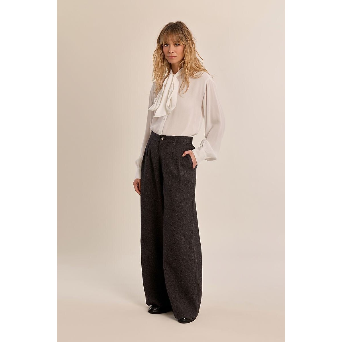 Pantaloni larghi nero , MOLLY BRACKEN