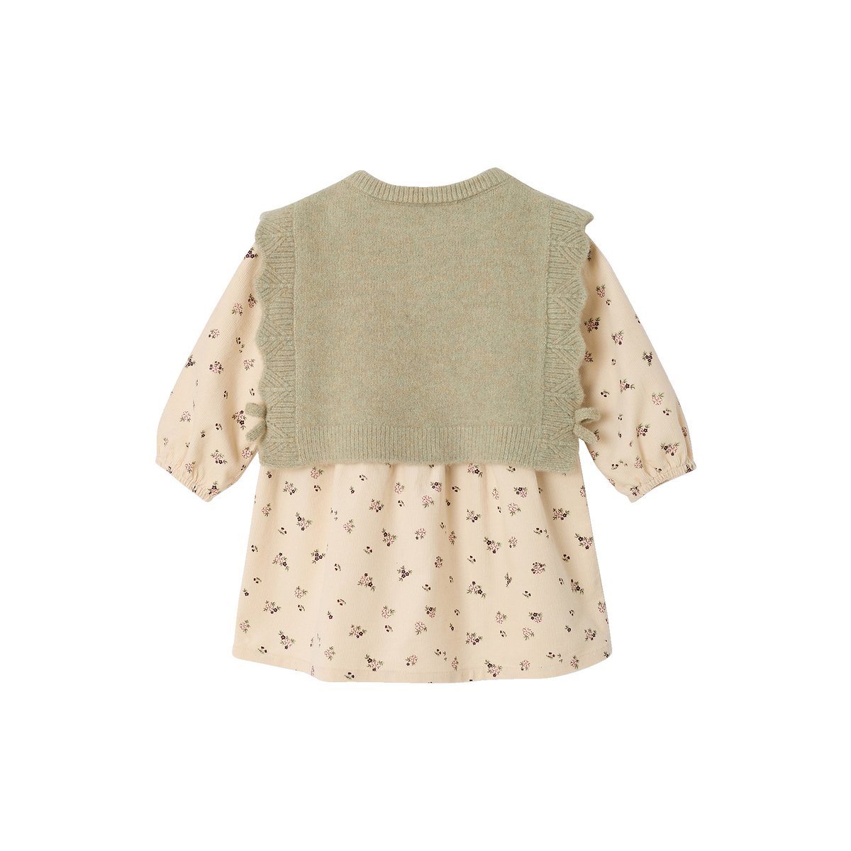 Ensemble robe et pull vanille, VERTBAUDET