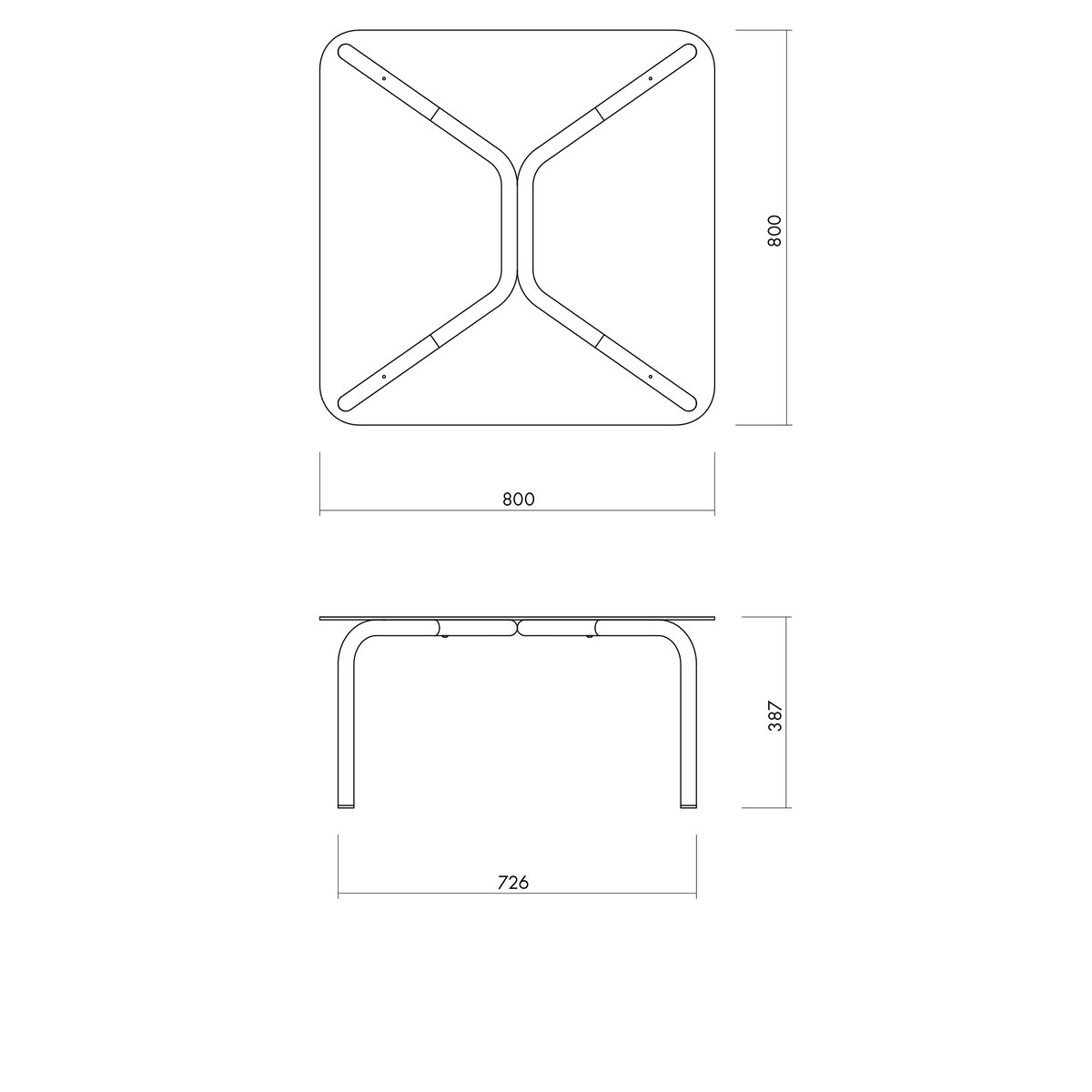 Table basse en acier brossé avec plateau en verre UKU acier &verre, NOO.MA