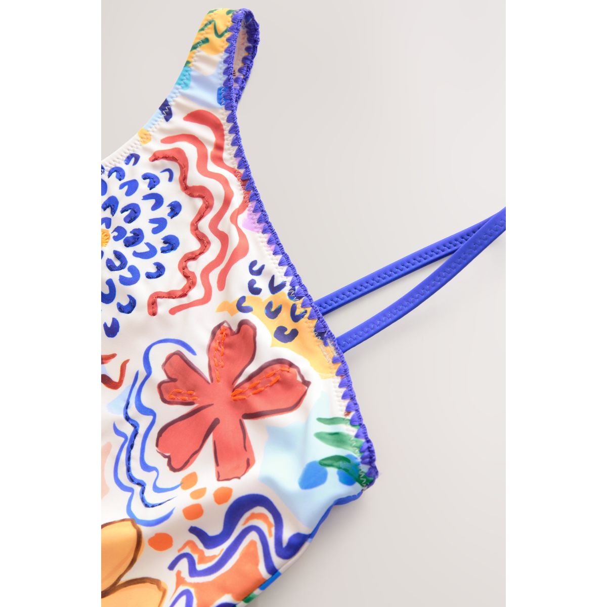Maillot de bain une épaule multi tropical print, NEXT