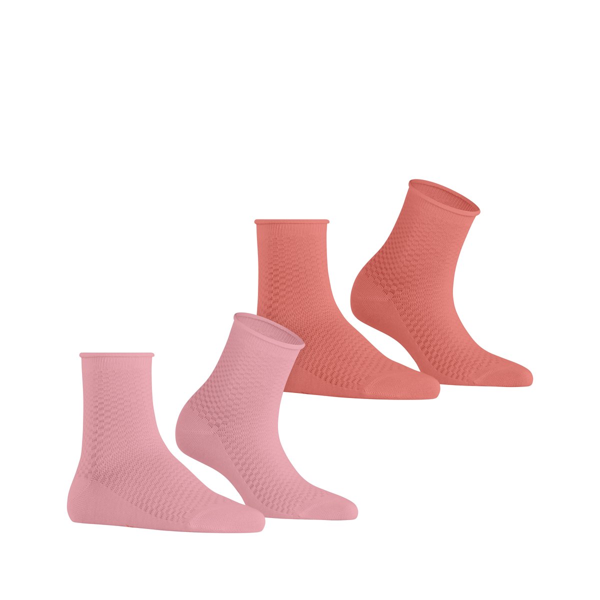 Chaussettes courtes Fine Mesh 2-Pack Semi-opaque différentes couleurs, ESPRIT