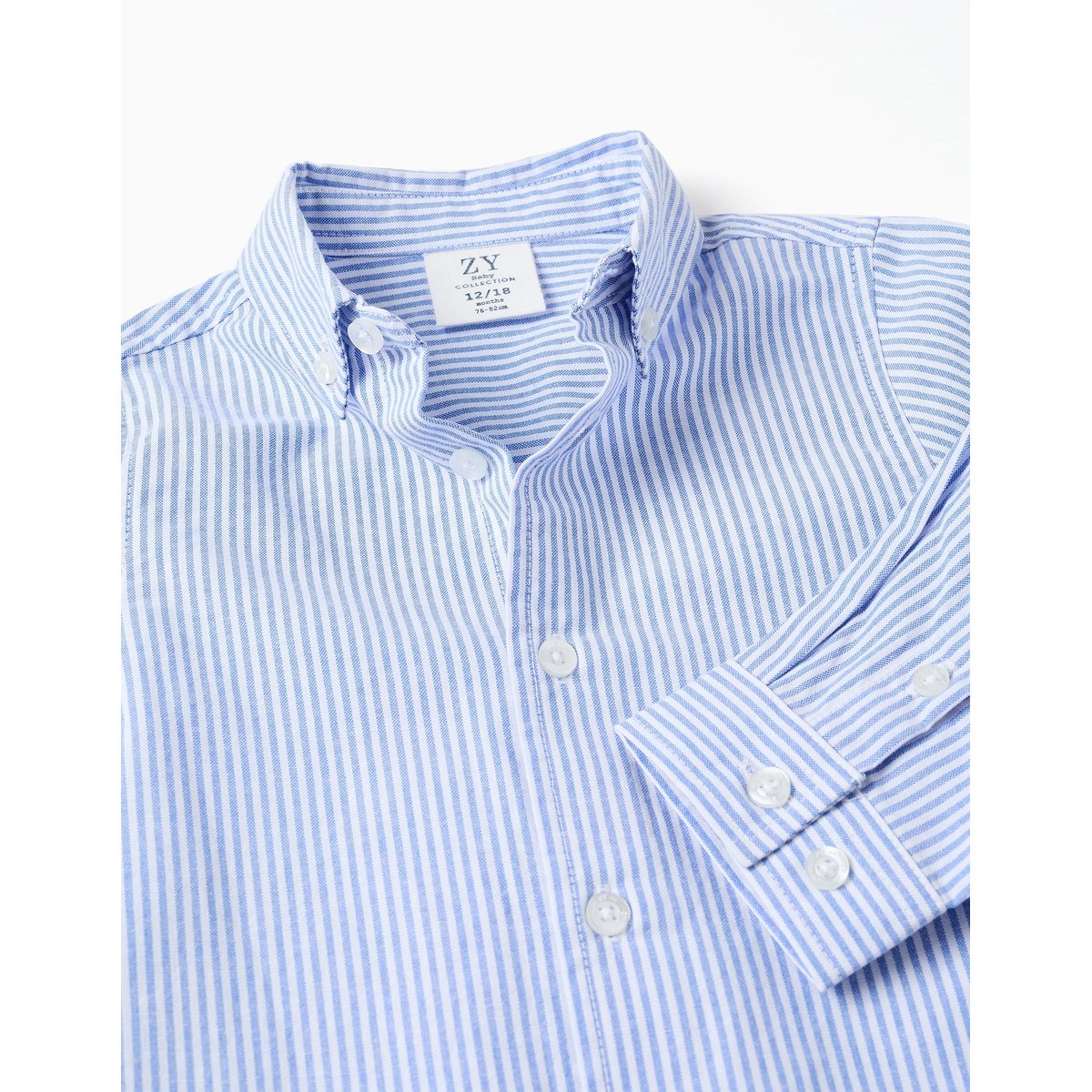 Chemise Oxford à Rayures bleu clair, ZIPPY