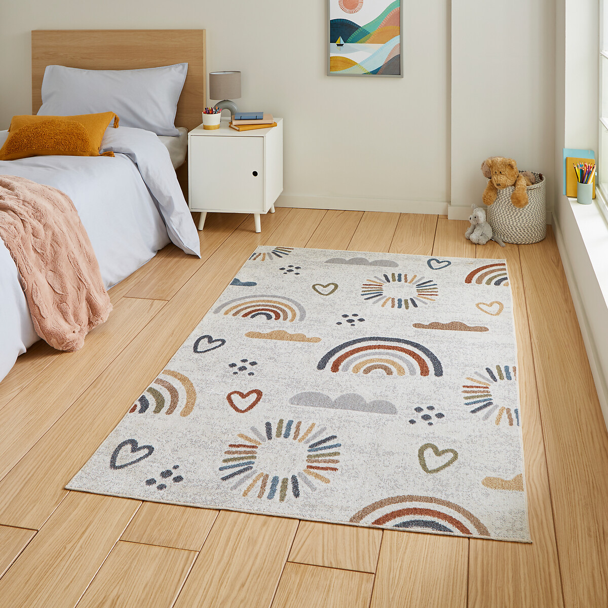 Kids Washable Rainbow Rug multi-coloured, SO'HOME