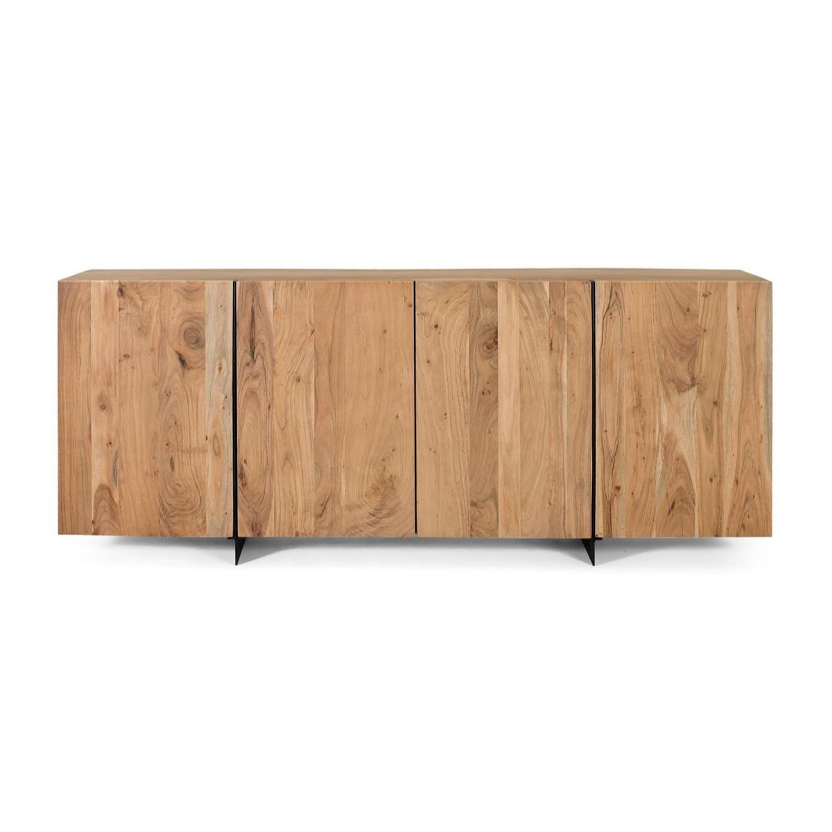 Bahut 4 portes Bois Marron marron, DECORATION D’AUTREFOIS