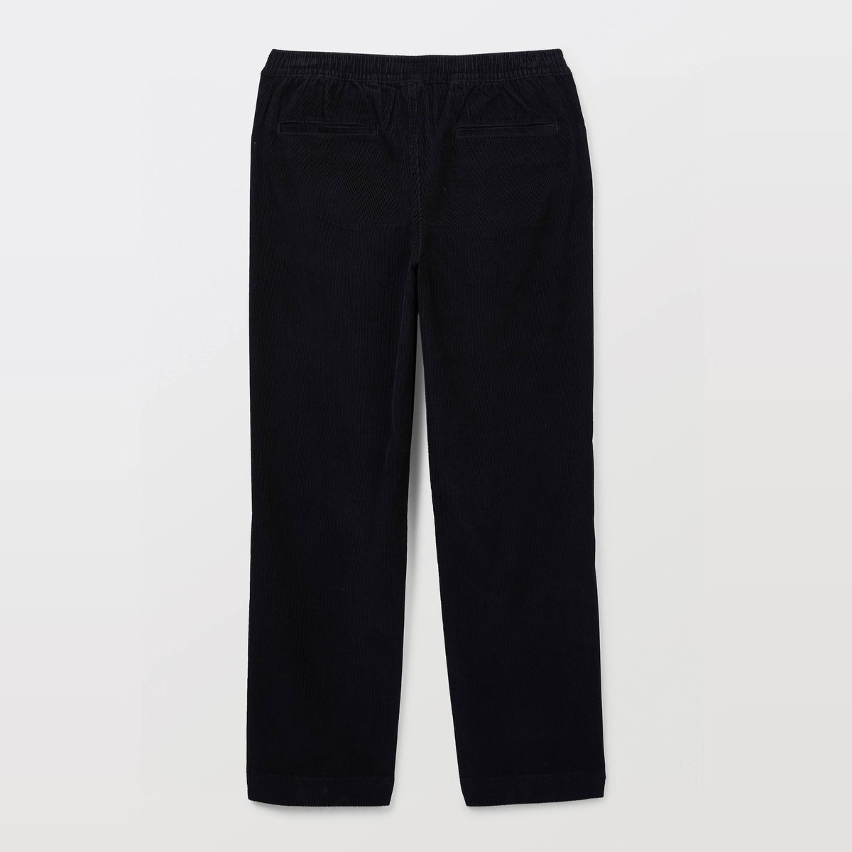 Pantalon taille élastiquée en velours de coton BIO GOTS marine, MONOPRIX