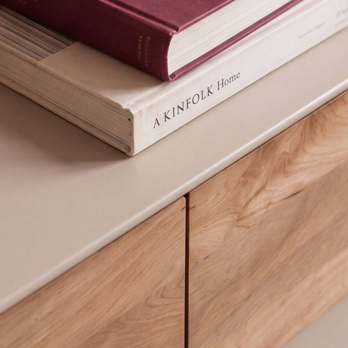 Petit buffet en bois de manguier KEZIA gris, MADE IN MEUBLES