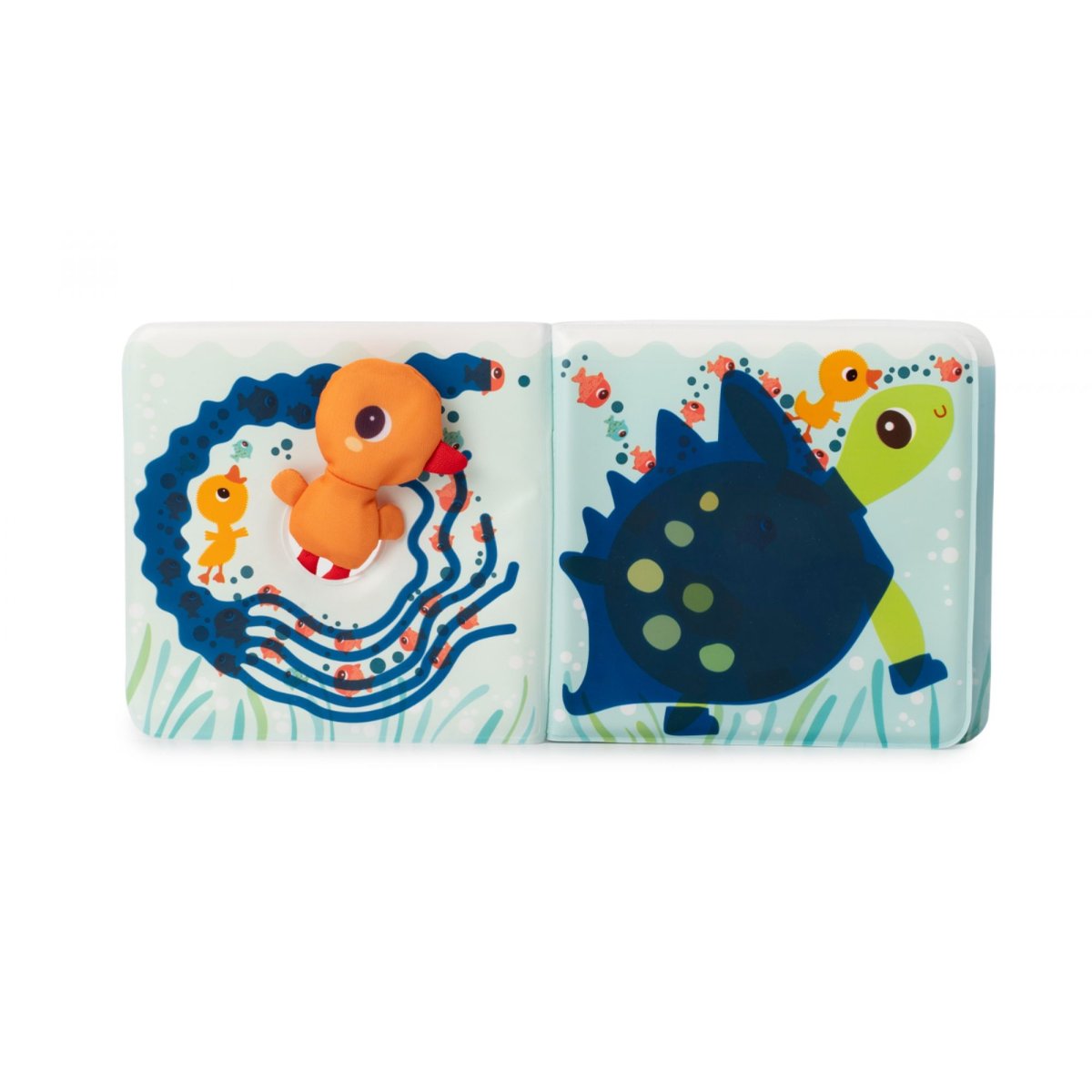 Livre de bain magique Gaspard Splonge rouge, orange, blanc, LILLIPUTIENS