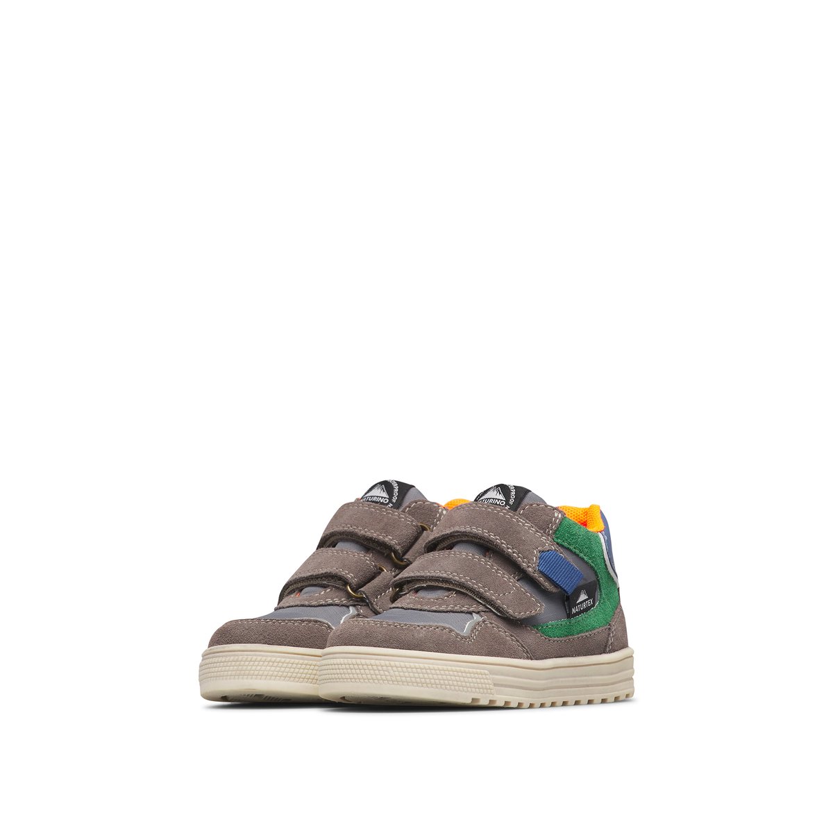 Sneakers en daim et tissu WANNY VL WP. anthracite-vert, NATURINO