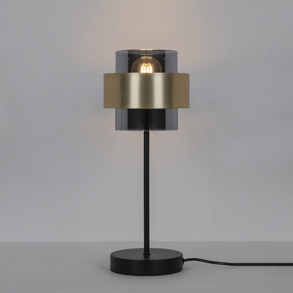 Lampe en cristal et métal, CROON noir, INSPIRE