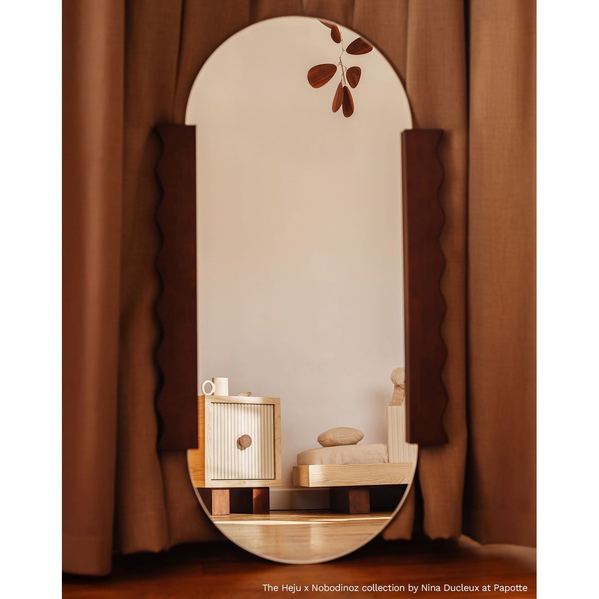 Miroir Heju X Nobodinoz bois de frêne, NOBODINOZ