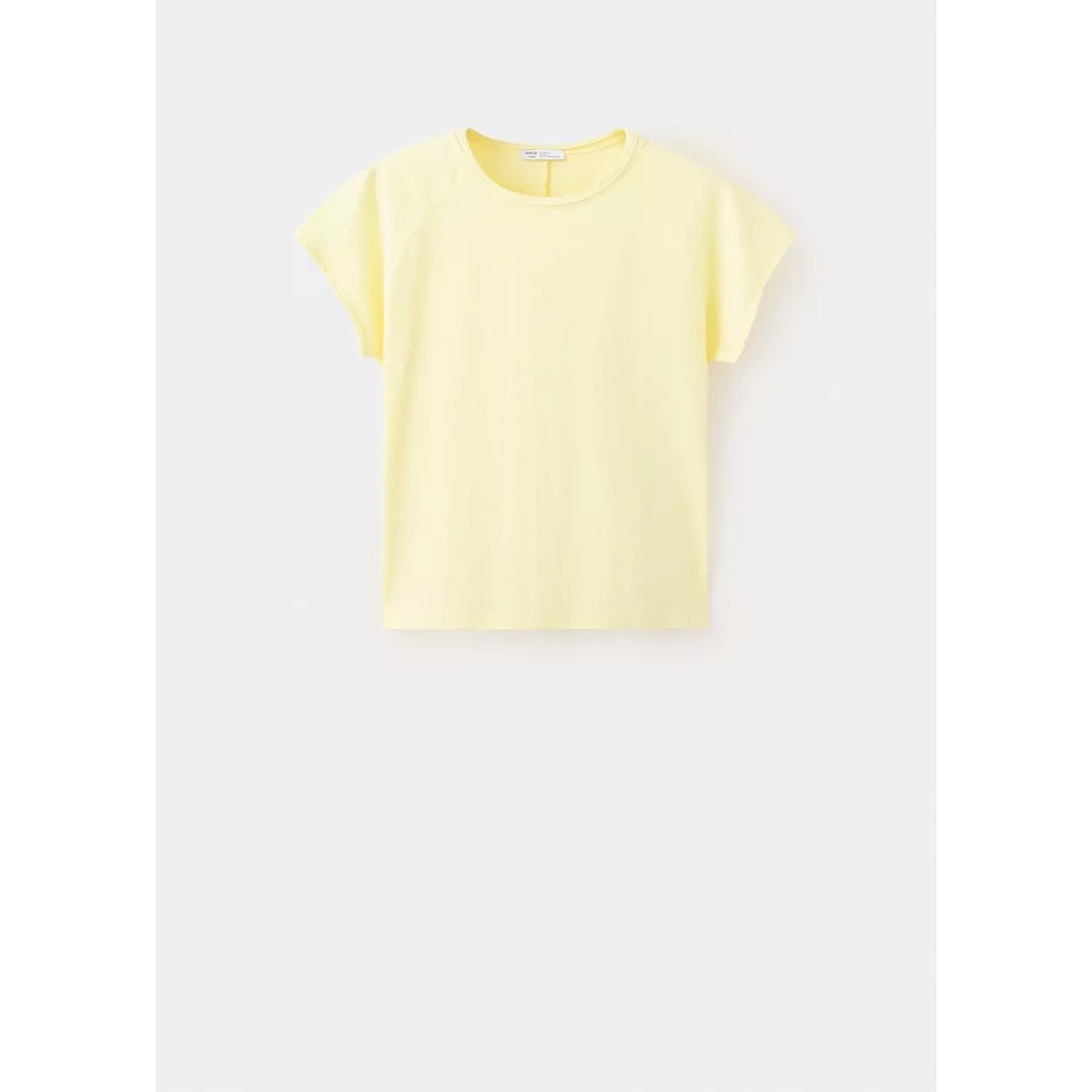 T-shirt raglan manches courtes jaune, MANGO TEEN