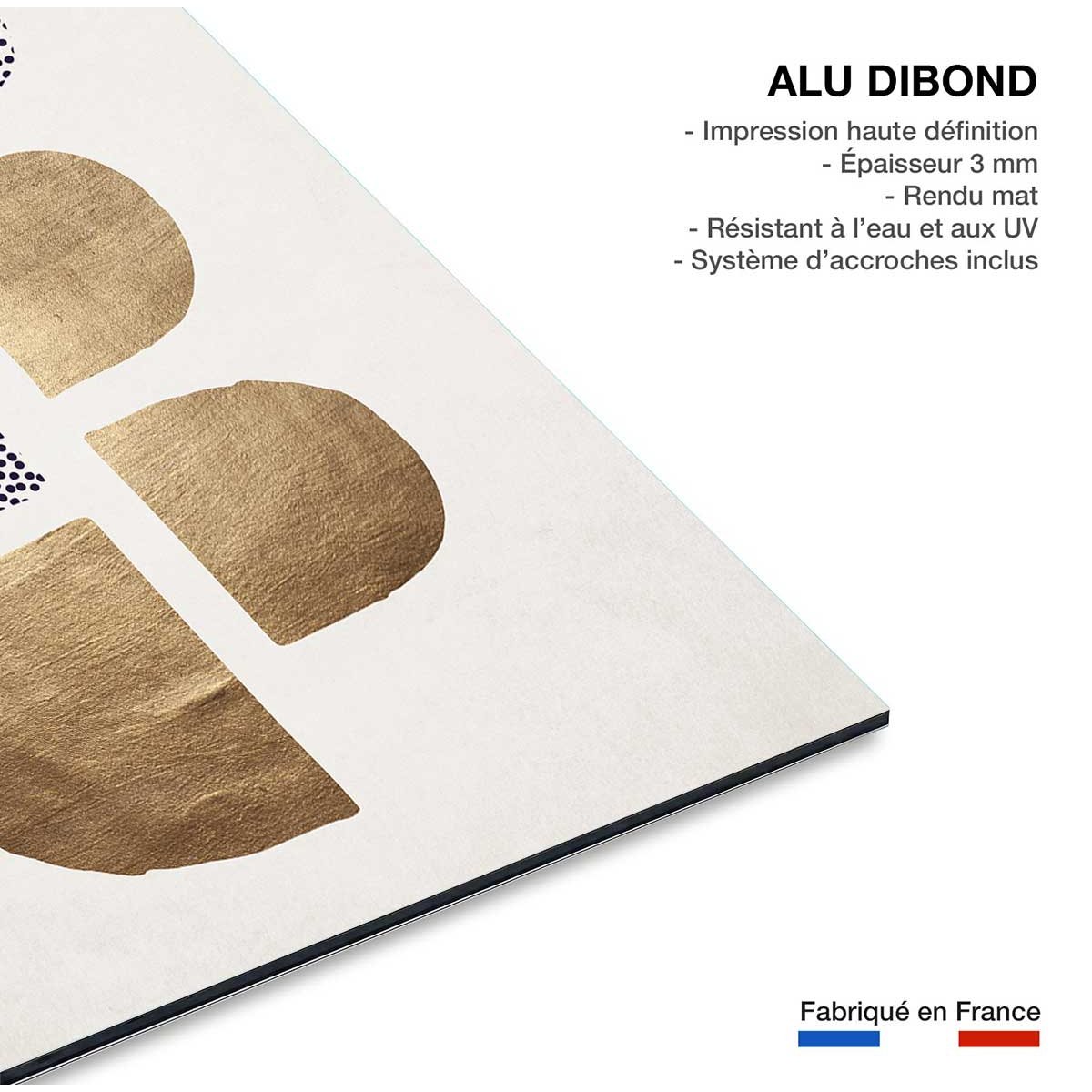 Tableau dessin Bauhaus Glitter tableau alu dibond, HEXOA