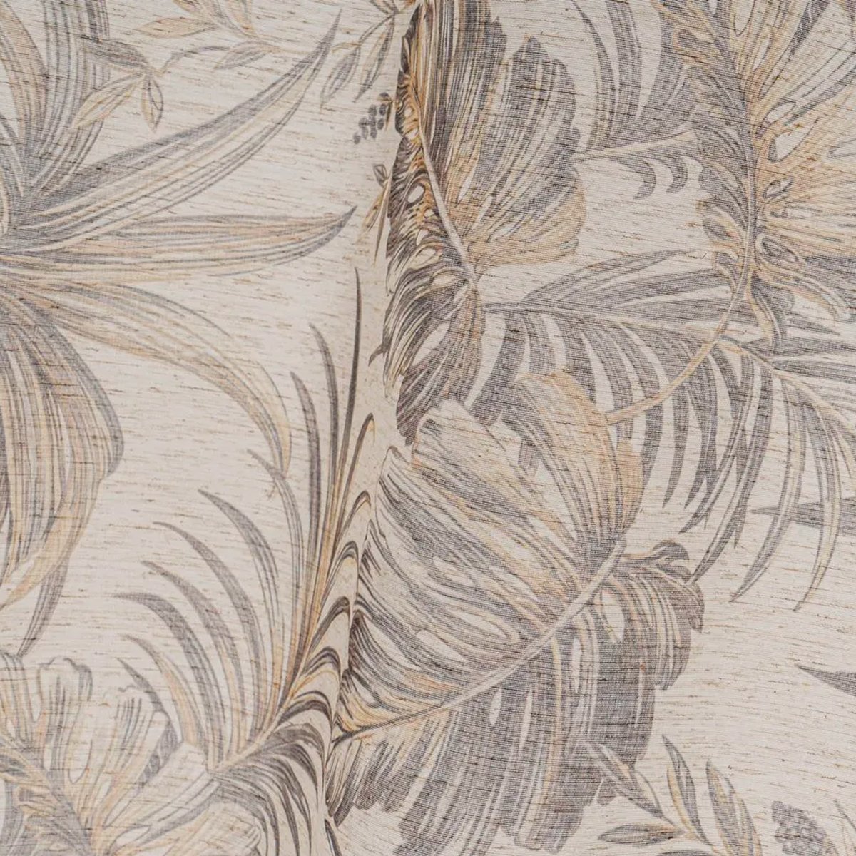 Rideau voilage à oeillets feuillage à l'unité 140x260cm beige, WADIGA