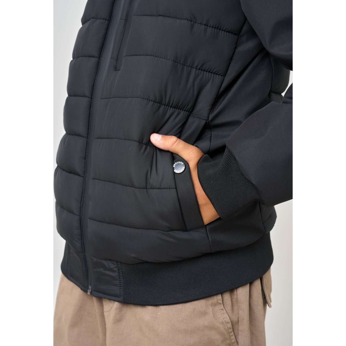 Blouson noir régular garçon MEMENTO black, DEELUXE