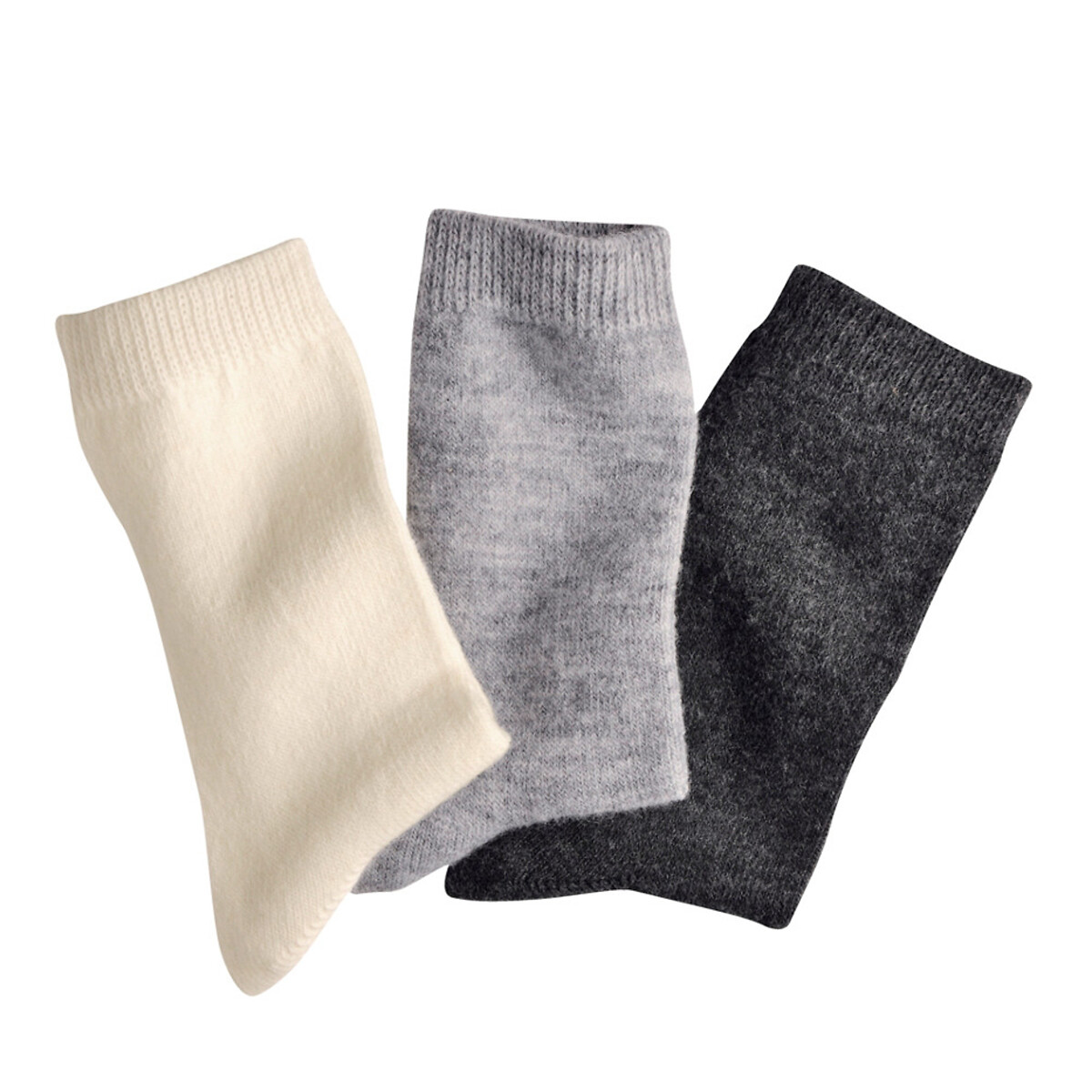 Lot de 3 paires de chaussettes unies Thermolactyl anthracite, DAMART