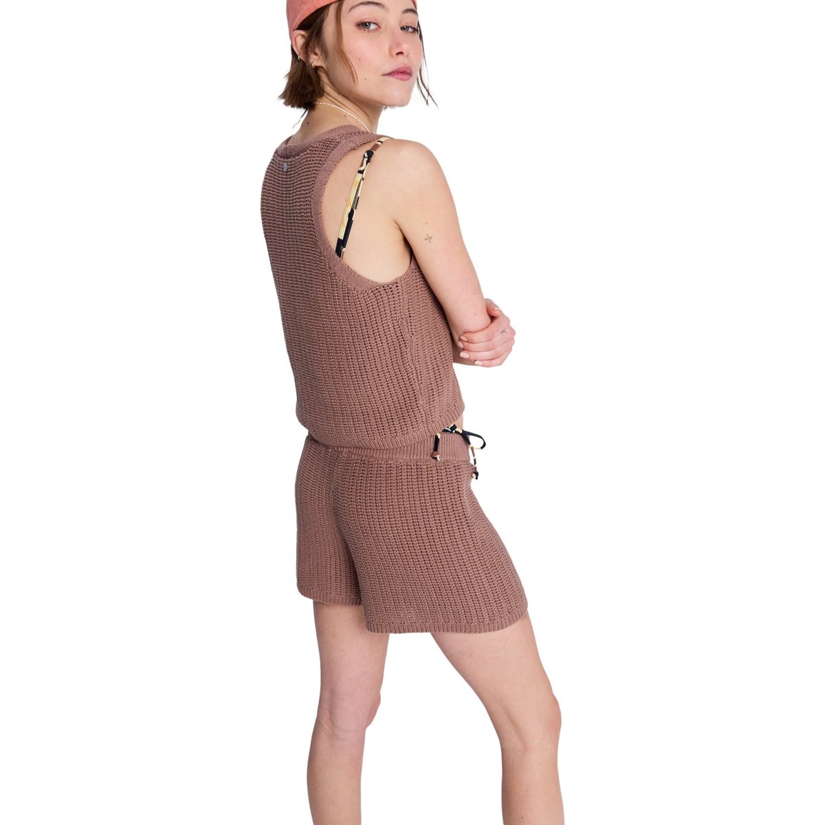 Short en maille BEACH BUNGALOW. marron brownie, ROXY