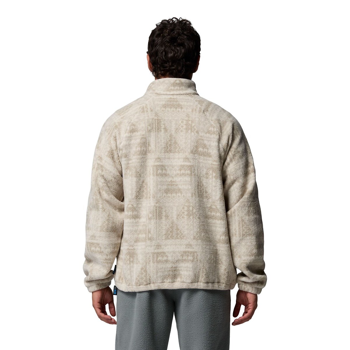 Bedrukte fleece met opstaande kraag, Timber Crest beige   , COLUMBIA