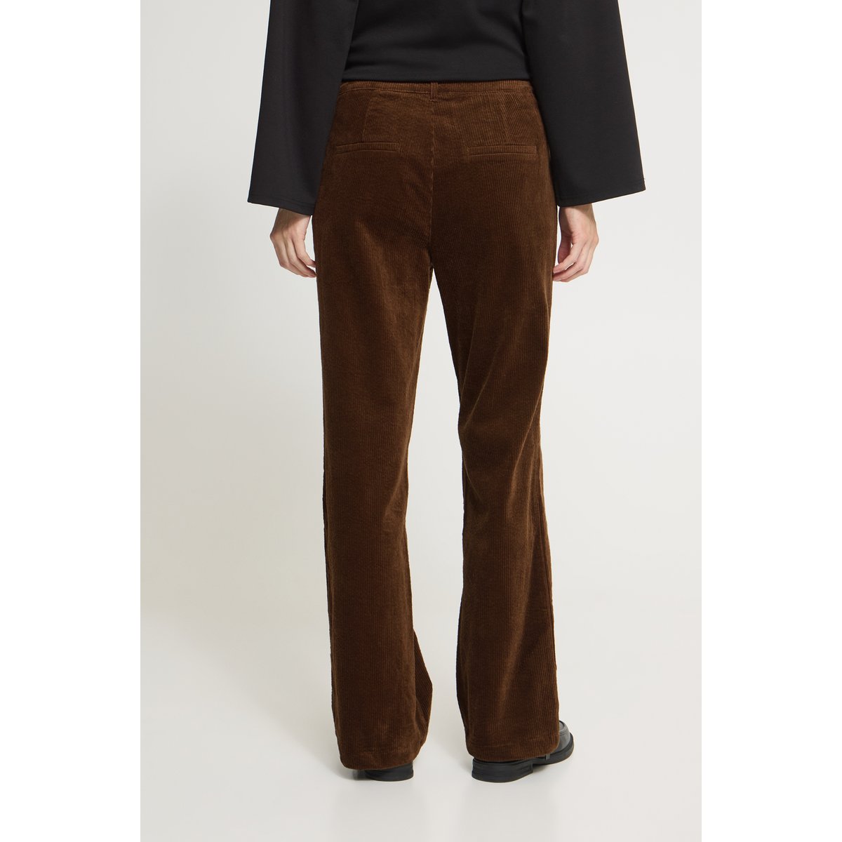 Pantalon en velours côtelé marron rain drum, ICHI