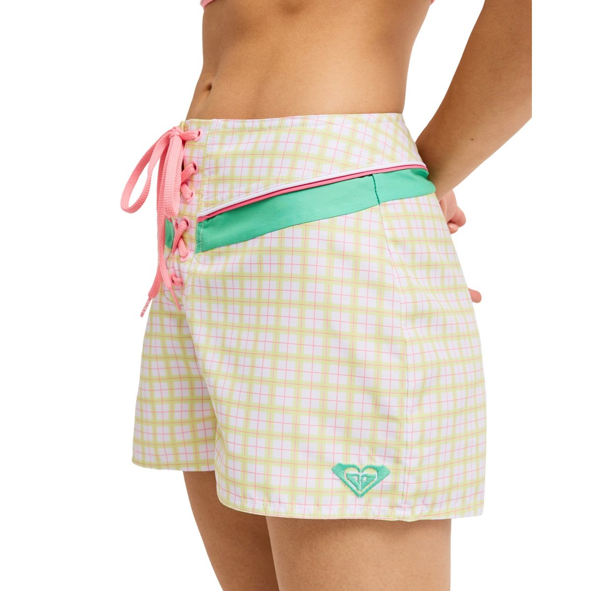 Boardshort THE SWELL CHEEKY BABY 2". blanc cloud dancer swell plaid, ROXY