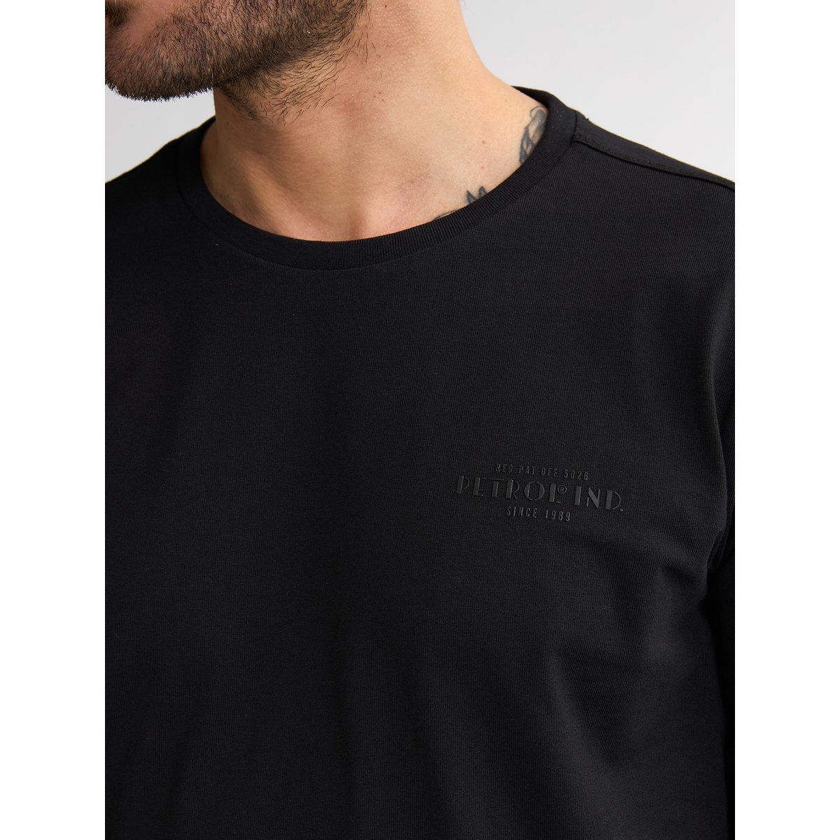T-shirt logo manches longues dolphinpark noir black, PETROL INDUSTRIES