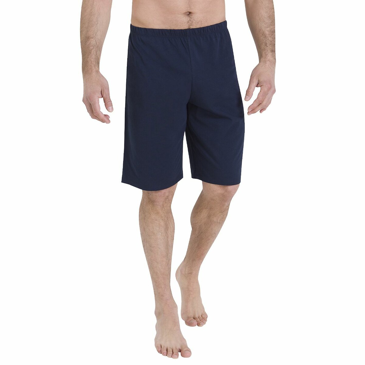 Pyjashort with Shoulder Detail terracotta+navy blue, ATHENA