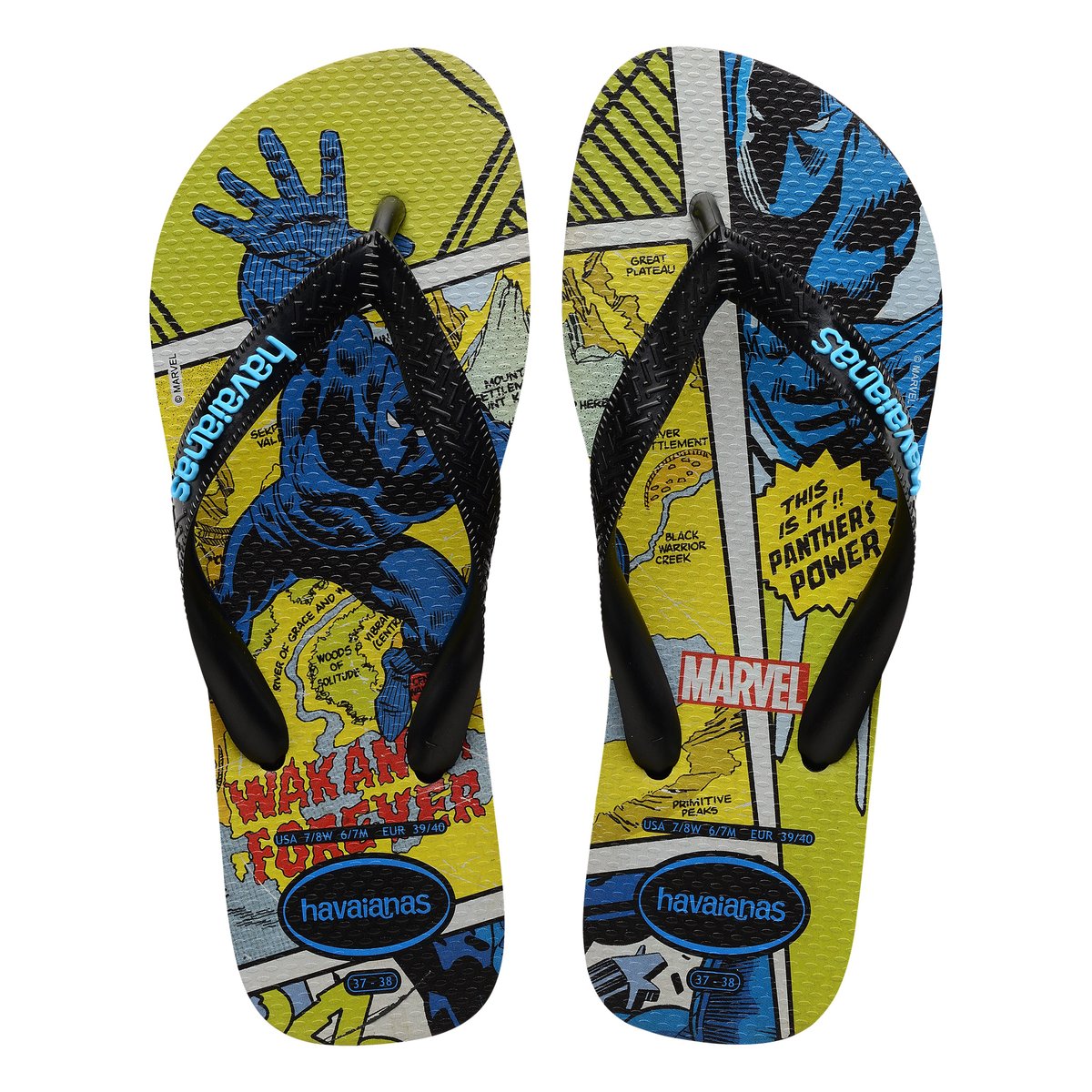 Tong à Enfiler Top Marvel noir/noir, HAVAIANAS