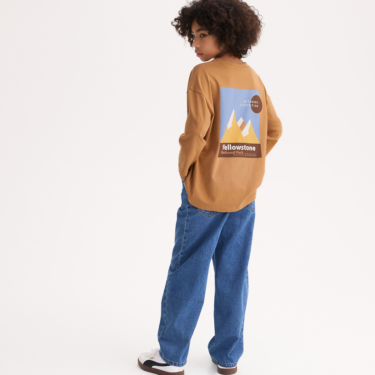 T-shirt manches longues imprimé camel, LA REDOUTE COLLECTIONS