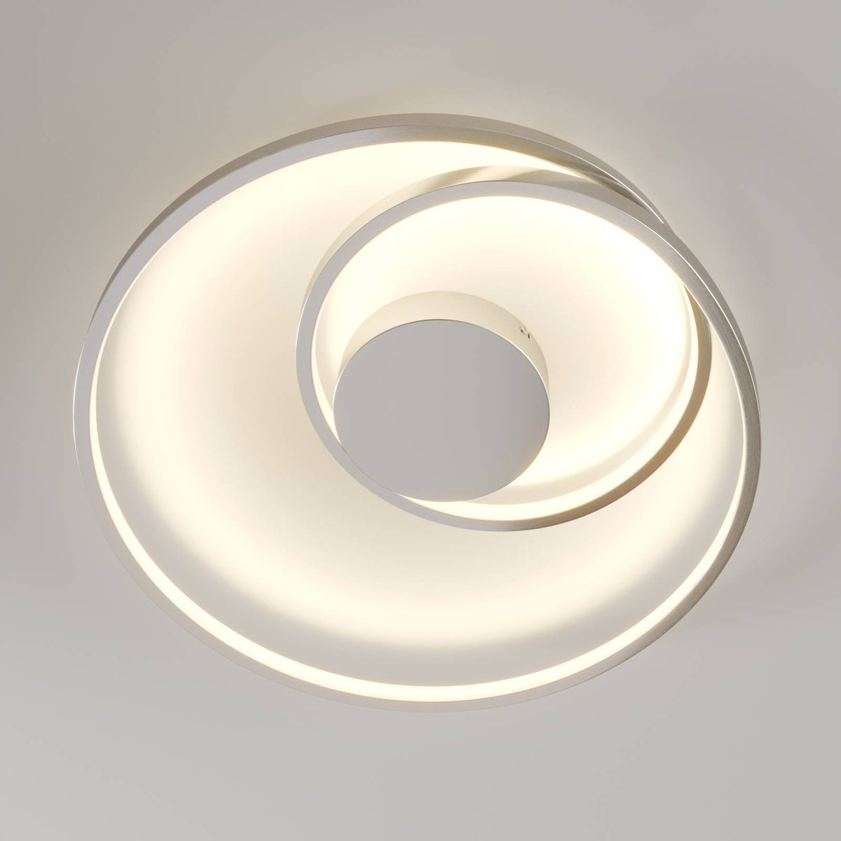 Plafonnier en aluminium moderneLED, Maire chromé, LUCANDE