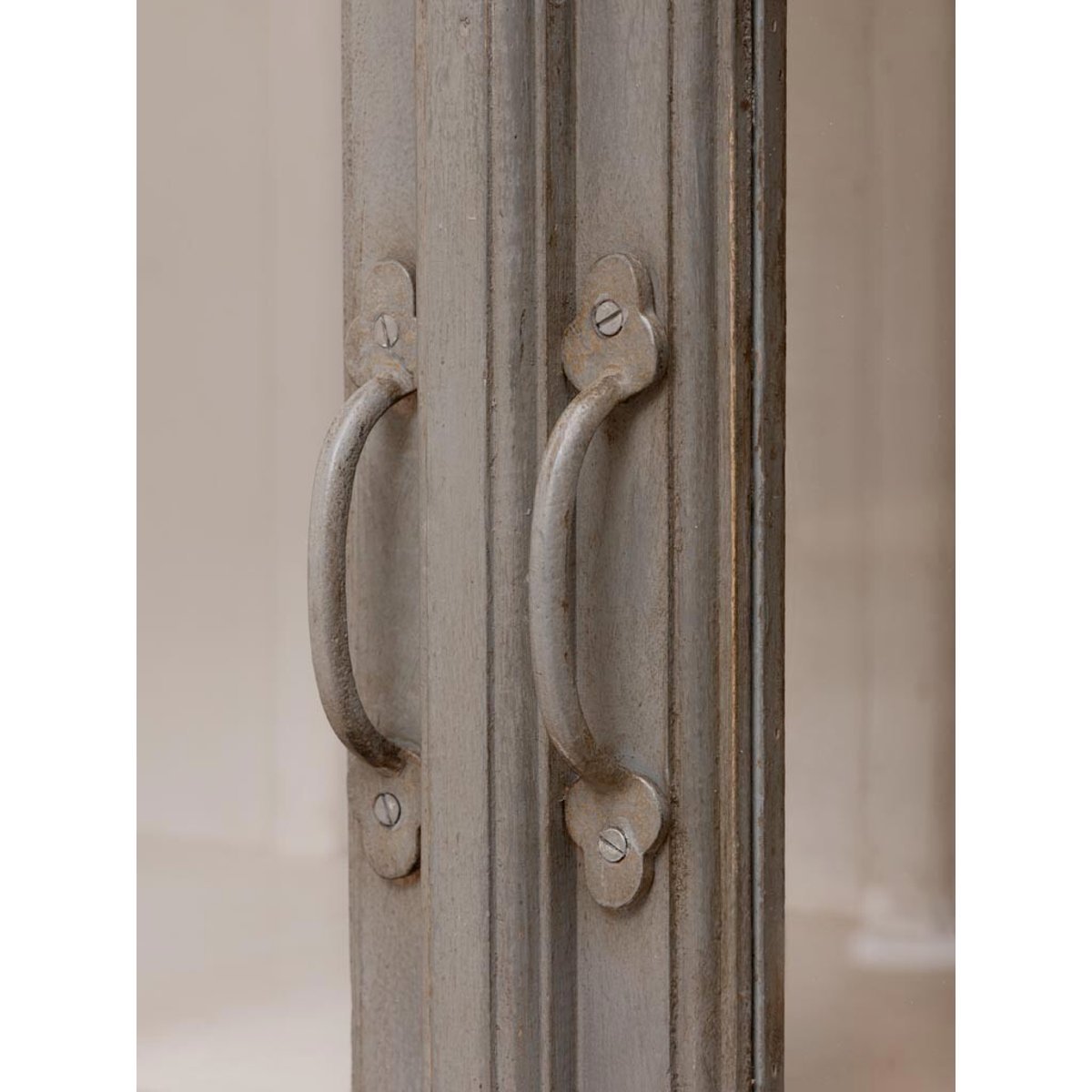 Vitrine en bois CHEVERNY gris, CHEHOMA